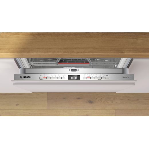 Bosch Series 4 Integrated Standard Dishwasher - Stainless Steel - Control panel in kitchen shot